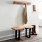 Alaterre Furniture Alpine Natural Live Edge 36" Bench with Coat Hook Set AWAA032320 - alternate 4
